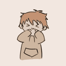 a drawing of a person with a speech bubble that reads mwah