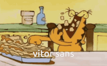 Garfield Lasagna GIF - Garfield Lasagna Vitor Sans GIFs