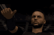 a man is giving a thumbs up and the word down is on the bottom