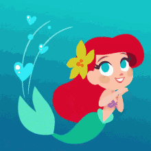 ariel mermaid swim smile pretty