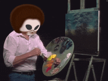 The Alien Boy Bob Ross GIF - The Alien Boy Bob Ross Painting GIFs