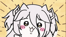 a cartoon drawing of a cat with a smiley face on its face