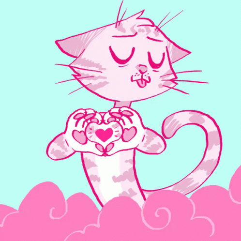 Kitty Cartoon Cat GIF - Kitty Cartoon Cat Love - Discover & Share GIFs
