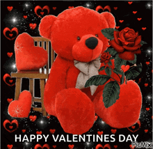 Teddy Bear Hearts GIF - Teddy Bear Hearts Rose GIFs