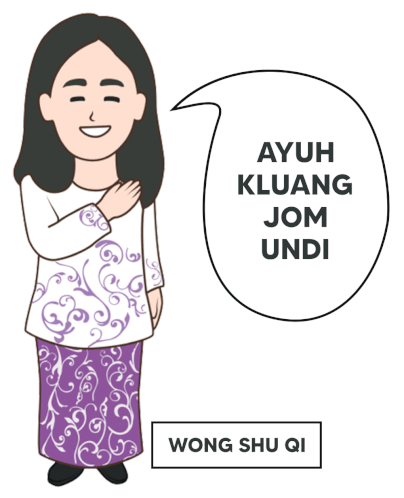 Kluang Undi Sticker - Kluang Undi Wong Shu Qi Stickers