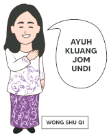 Kluang Undi Sticker - Kluang Undi Wong Shu Qi Stickers