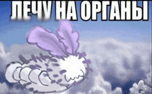 a drawing of a moth flying in the sky with the words " лечу на органы " on the bottom