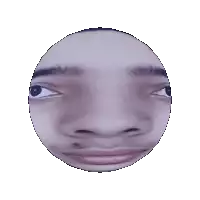 a close up of a person 's face with a circle around it