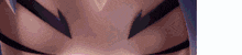 a close up of a person 's face with a triangle on it