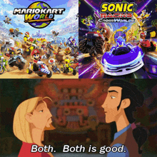 mariokart world and sonic racing crossworlds are both good games