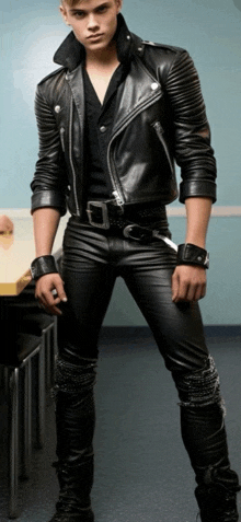 Cute Leather Boy GIF - Cute Leather Boy GIFs