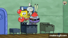 Spongebob Squidward GIF - Spongebob Squidward Mr Krabs GIFs
