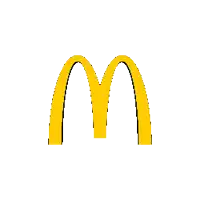 a yellow mcdonald 's logo with a white background