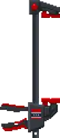 a pixel art drawing of a machine with a red button