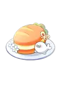 a cartoon drawing of a sandwich on a plate with flowers