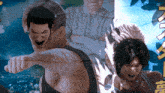 a poster of a man pointing at something with chinese writing