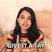 Give It A Try Ayushi Singh GIF - Give It A Try Ayushi Singh Creations To Inspire GIFs