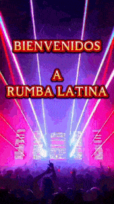a poster that says bienvenidos a rumba latina in red