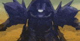 a close up of a robot 's face with a purple background