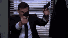 The Office Gun GIF - The Office Gun Michael Scott GIFs