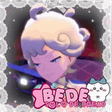 a picture of a cartoon character with the words " bede solo de bread " on the bottom
