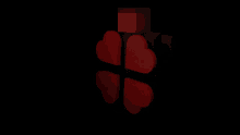 a minecraft character with two red hearts on his chest