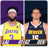 Los Angeles Lakers (61) Vs. Denver Nuggets (62) Half-time Break GIF - Nba Basketball Nba 2021 GIFs