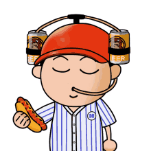 beer beer guy glizzy hot dog baseball