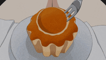 a blonde anime girl wearing a blue hat