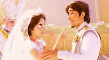 Kiss! - Tangled, Ever After GIF - Married Just Married Kiss GIFs