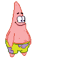 patrick star from spongebob squarepants is holding a bag