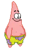 patrick star from spongebob squarepants is holding a bag