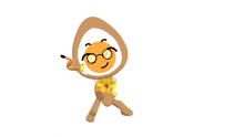 a cartoon drawing of a hard boiled egg wearing glasses