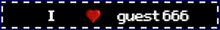 a sign that says i heart guest 666