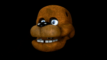 a close up of a cartoon character 's face with a big mouth