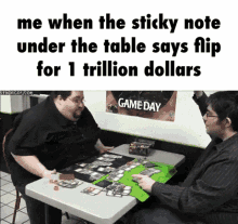 sticky note table flip epic swag table