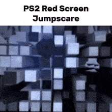 a ps2 red screen jumpscare is displayed on a black background