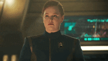 a woman in a space suit says thank you