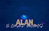 a purple and white robot with the words el chad momos written on the bottom