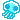 a pixel art illustration of a blue skull with blue eyes .