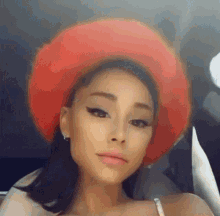 Ariana Grande Instagram GIF - Ariana Grande Instagram Red Hat GIFs