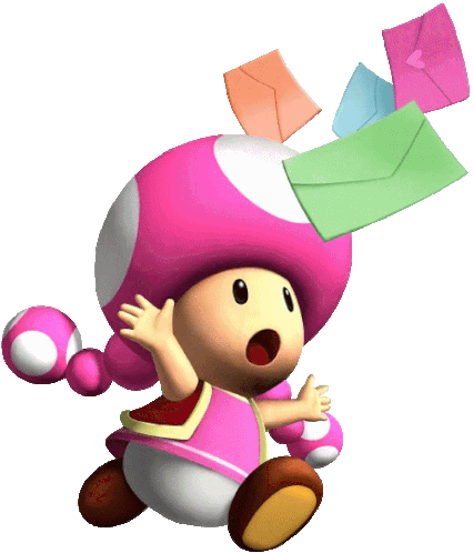 Toadette Mario Party 6 Sticker - Toadette Mario Party 6 Catch You Letter Stickers
