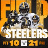 Philadelphia Eagles (21) Vs. Pittsburgh Steelers (10) Second Quarter GIF - Nfl National Football League Football League GIFs