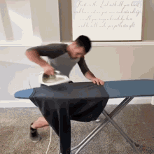 Aggressively Ironing Daniel Labelle GIF - Aggressively Ironing Daniel Labelle Pressing GIFs