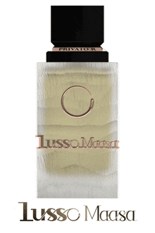 a bottle of lusso maasa perfume is shown