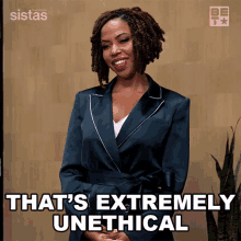 Thats Extremely Unethical Andrea Barnes GIF - Thats Extremely Unethical Andrea Barnes Sistas GIFs