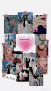 a collage of pictures with the words our love will on the top
