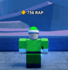a cartoon character with 756 rap written on it