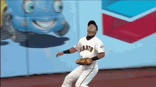 In Tanaka'S First Game In Left Field He Elevates With Great Catch GIF - Mlb Baseball San Francisco Giants GIFs
