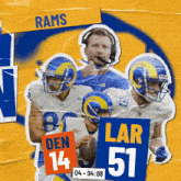 Los Angeles Rams (51) Vs. Denver Broncos (14) Fourth Quarter GIF - Nfl National Football League Football League GIFs
